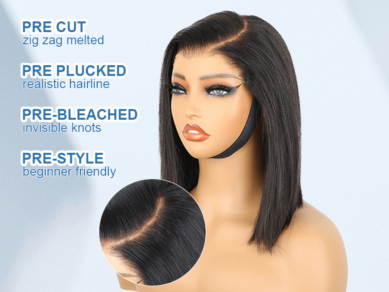 bob Glueless Hd Lace Strawberry Blonde Wig with Dark Roots Body Wave